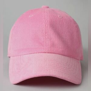 NEW Corduroy Baseball Hat/Cap - Pink